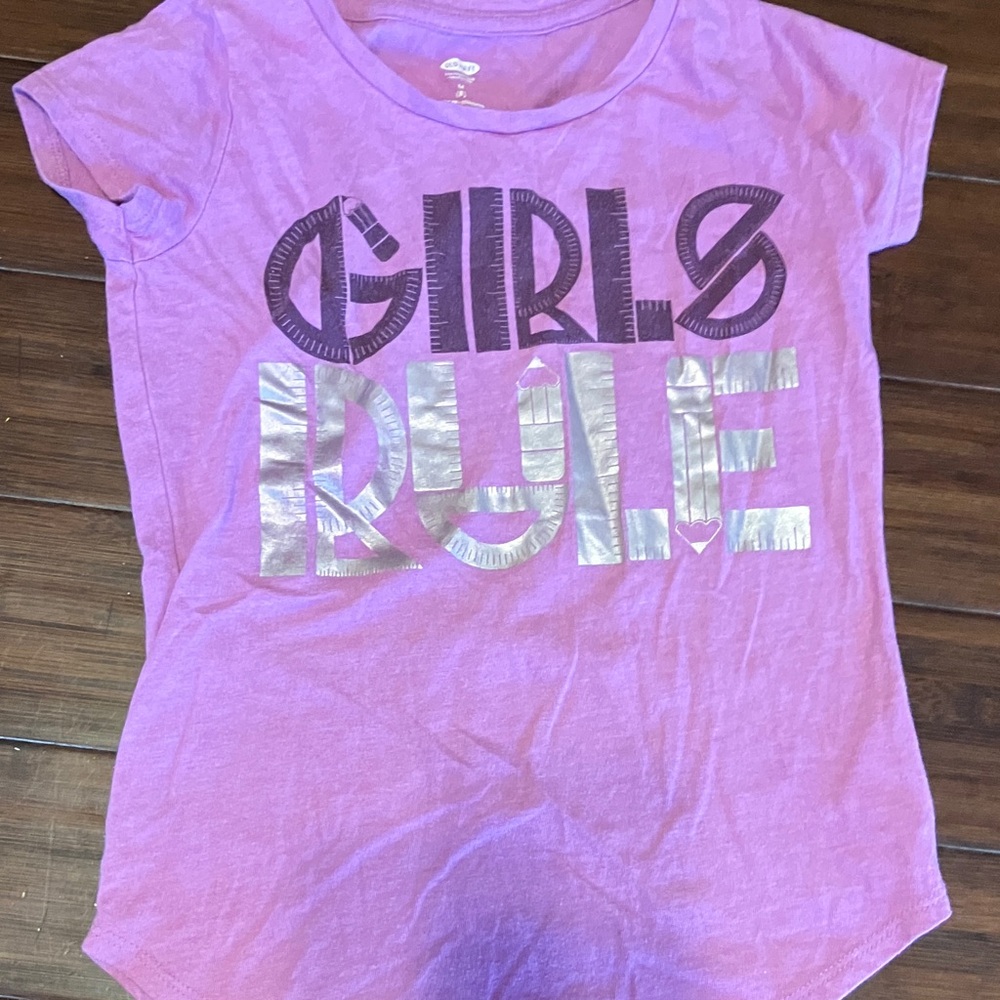 Old Navy Purple 'Girls Rule' Tee